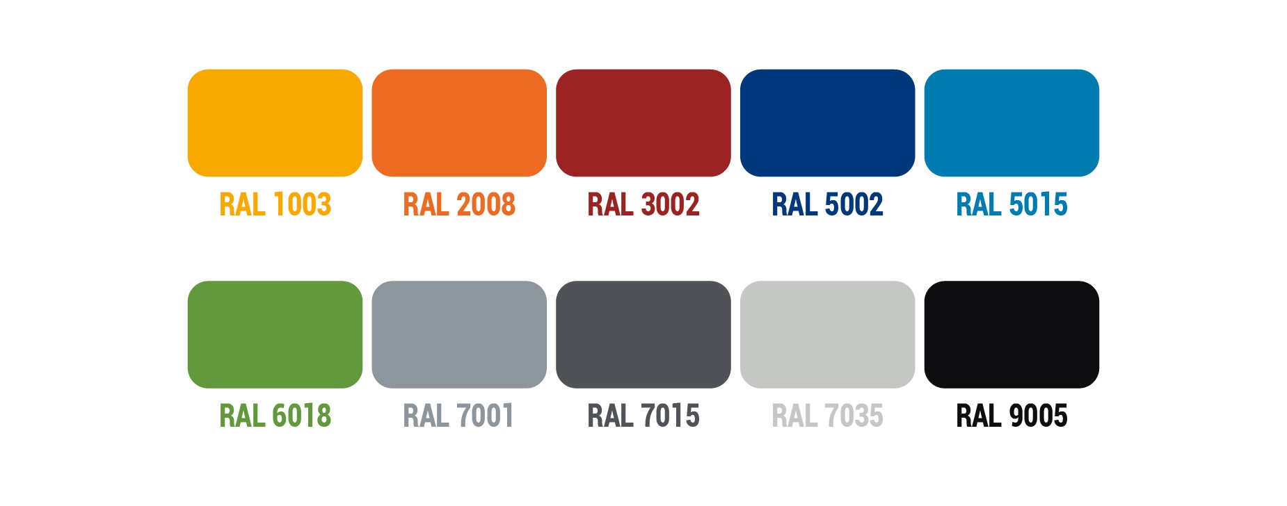 Plastmer RAL Renk Kodları Plastmer RAL Renk Kodları